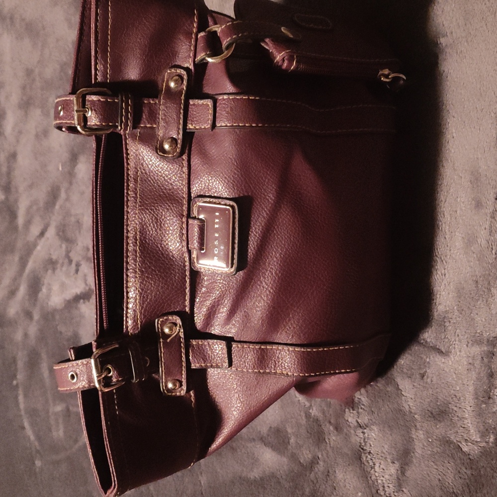 Vintage Rosetti shoulder bag reddish brown faux leather